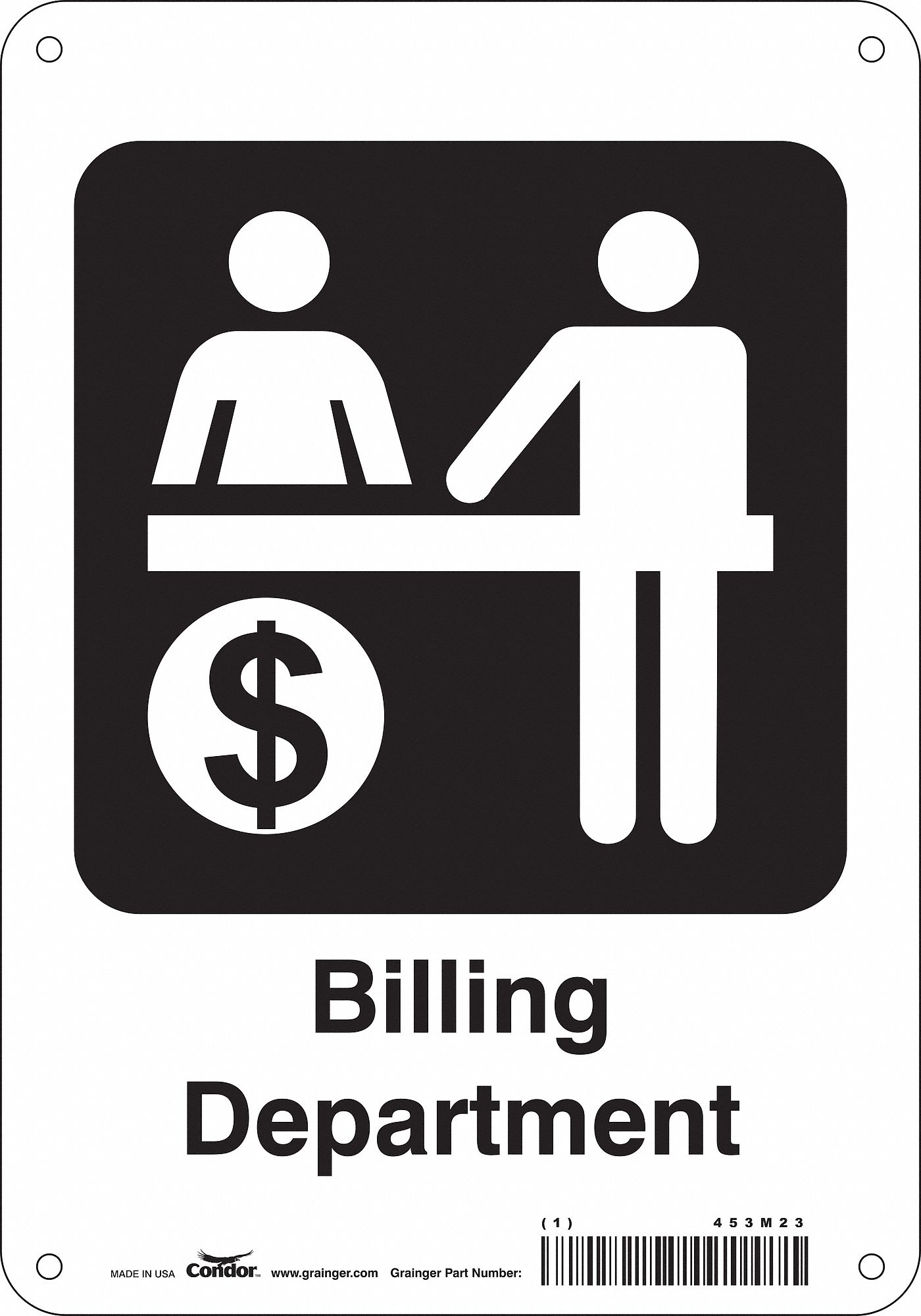 Safety Sign, 10 in x 7 in, Aluminum