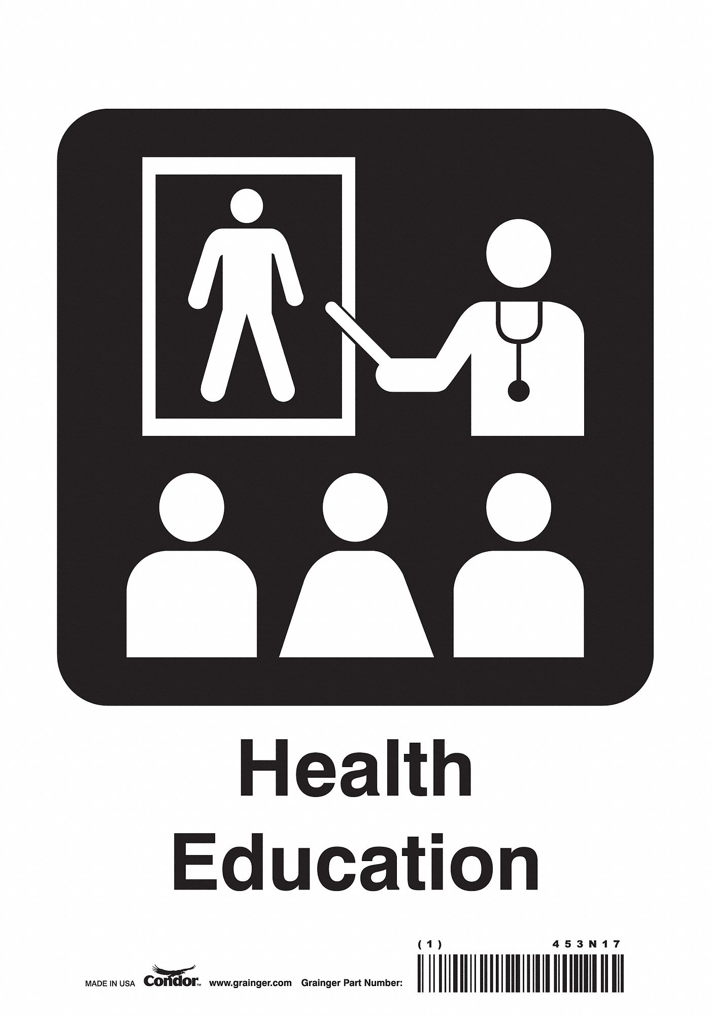 Safety Sign, 10 in x 7 in, Vinyl