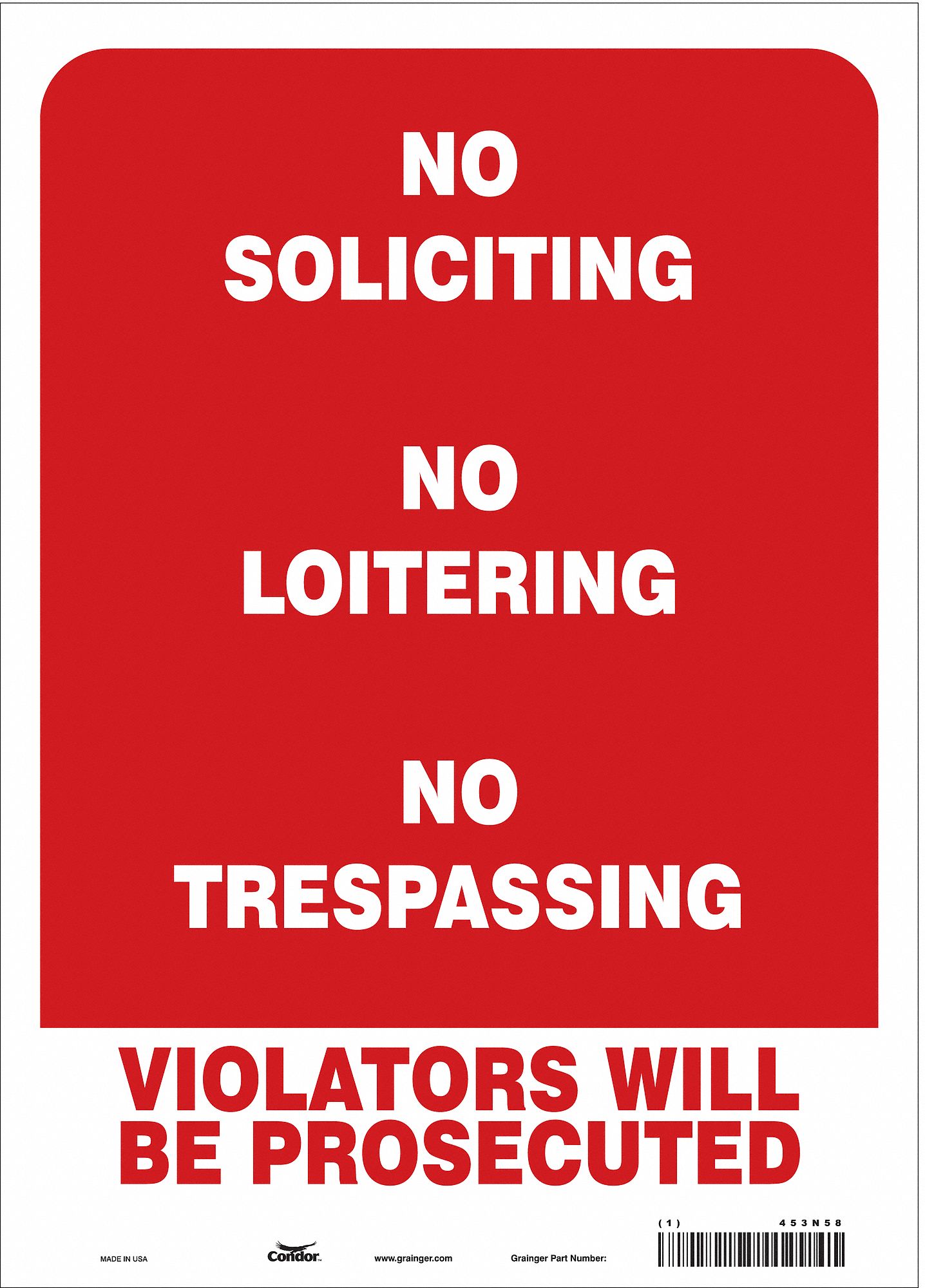 Safety Sign: Vinyl, Adhesive Sign Mounting, 14 in x 10 in Nominal Sign Size, Not Retroreflective