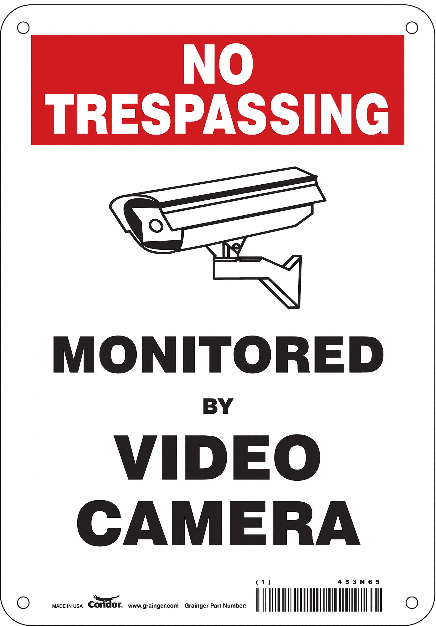 Safety Sign: Aluminum, Mounting Holes Sign Mounting, 10 in x 7 in Nominal Sign Size, 0.032 in Thick
