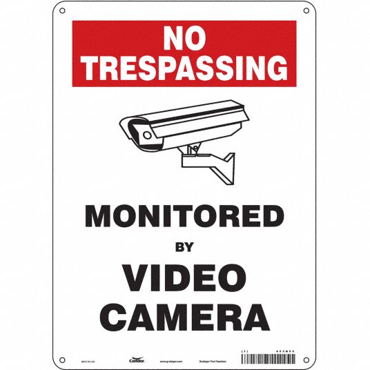 CONDOR Security Sign, Sign Format Other Format, Monitored By Video ...