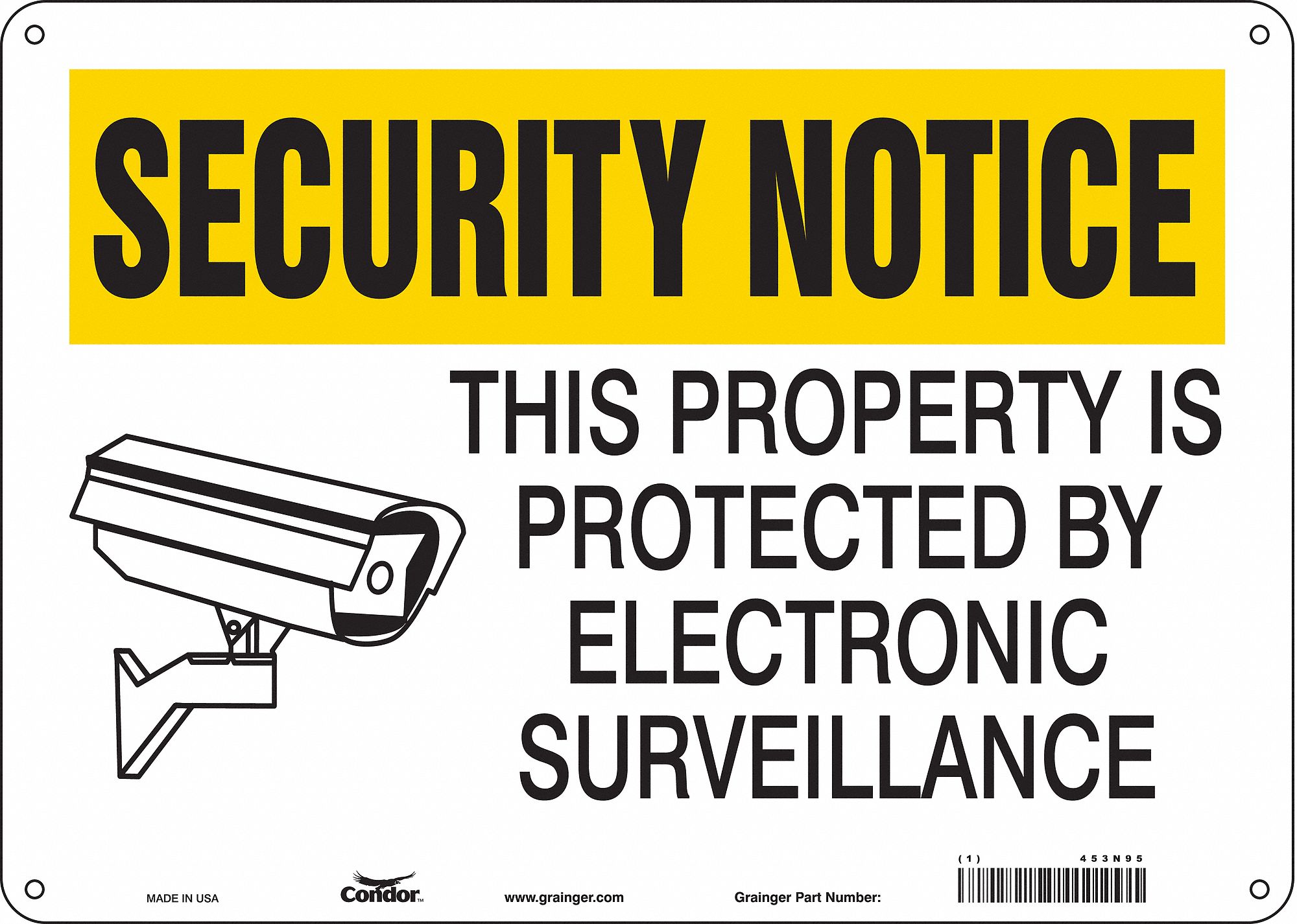 Safety Sign: Polyethylene, Mounting Holes Sign Mounting, 10 in x 14 in Nominal Sign Size, English