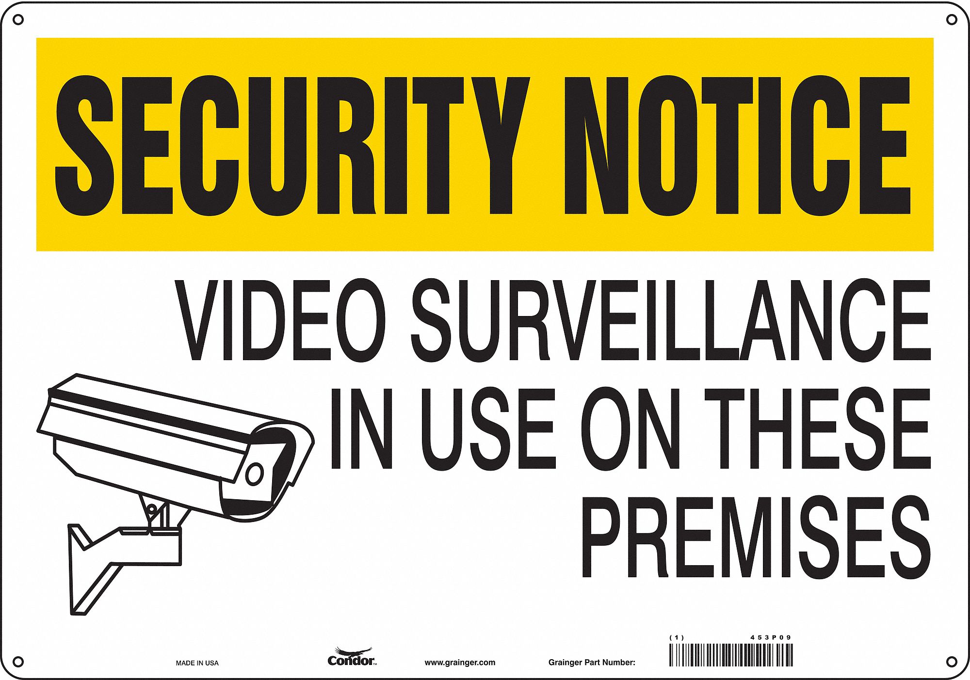 Safety Sign: Polyethylene, Mounting Holes Sign Mounting, 14 in x 20 in Nominal Sign Size, English