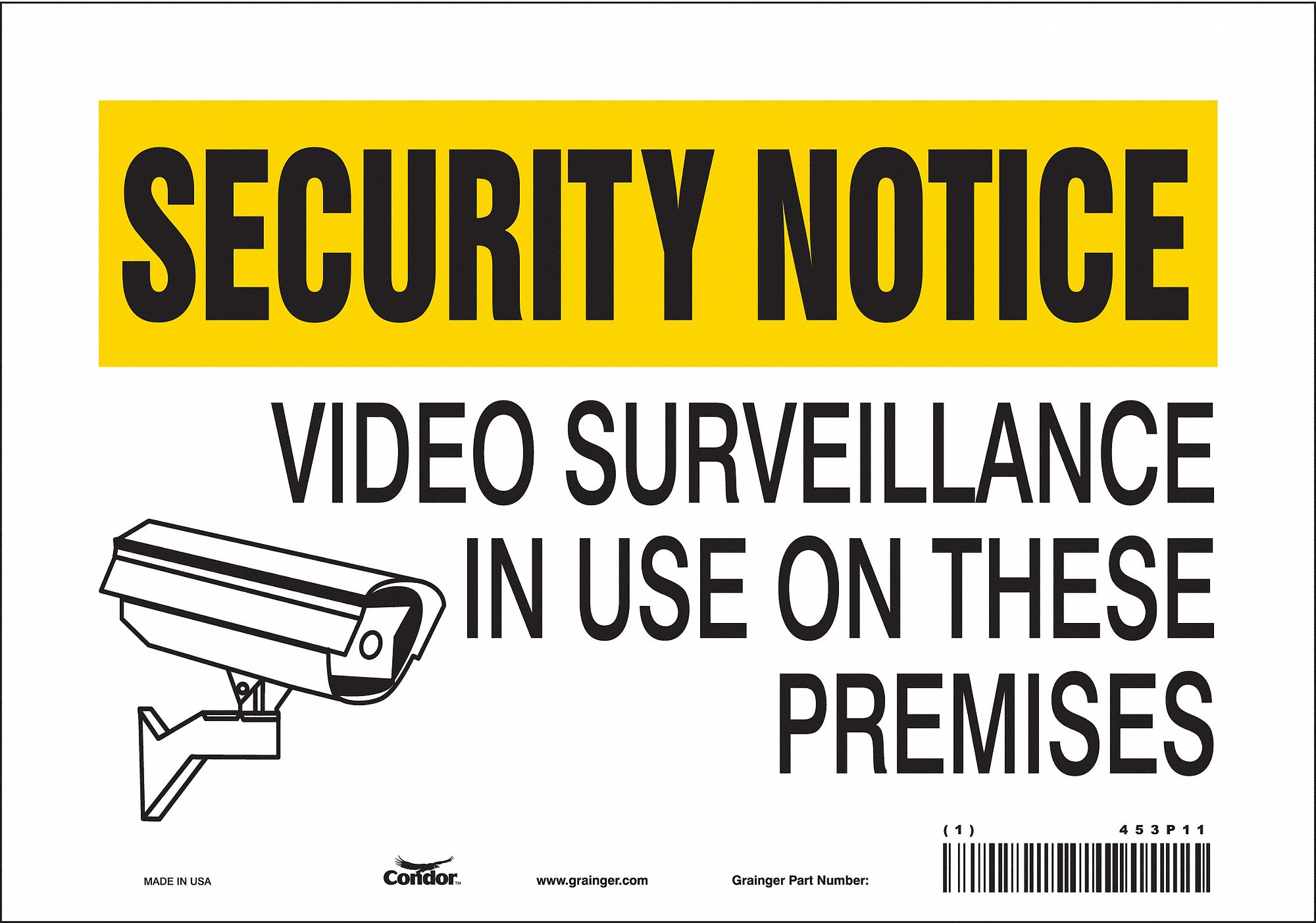 Safety Sign: Vinyl, Adhesive Sign Mounting, 7 in x 10 in Nominal Sign Size, Not Retroreflective