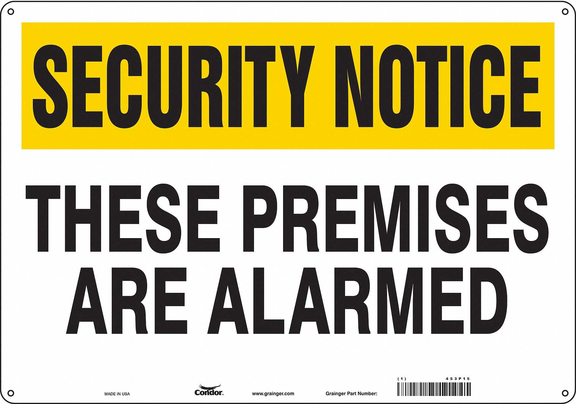Safety Sign: Polyethylene, Mounting Holes Sign Mounting, 14 in x 20 in Nominal Sign Size