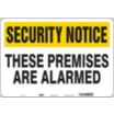 Security Notice These Premises Are Alarmed Signs