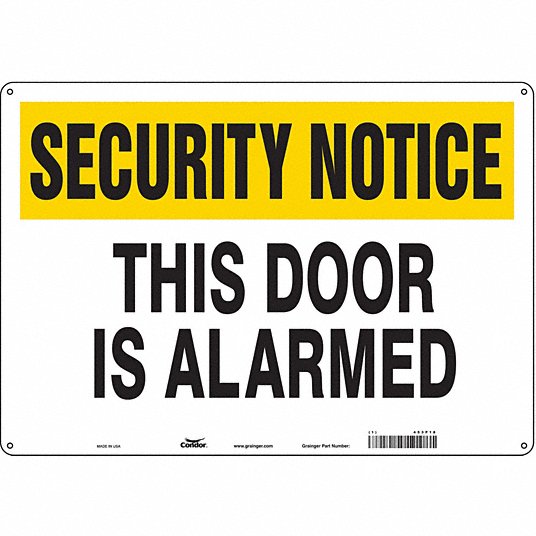 THIS DOOR IS ALARMED Security Signs 