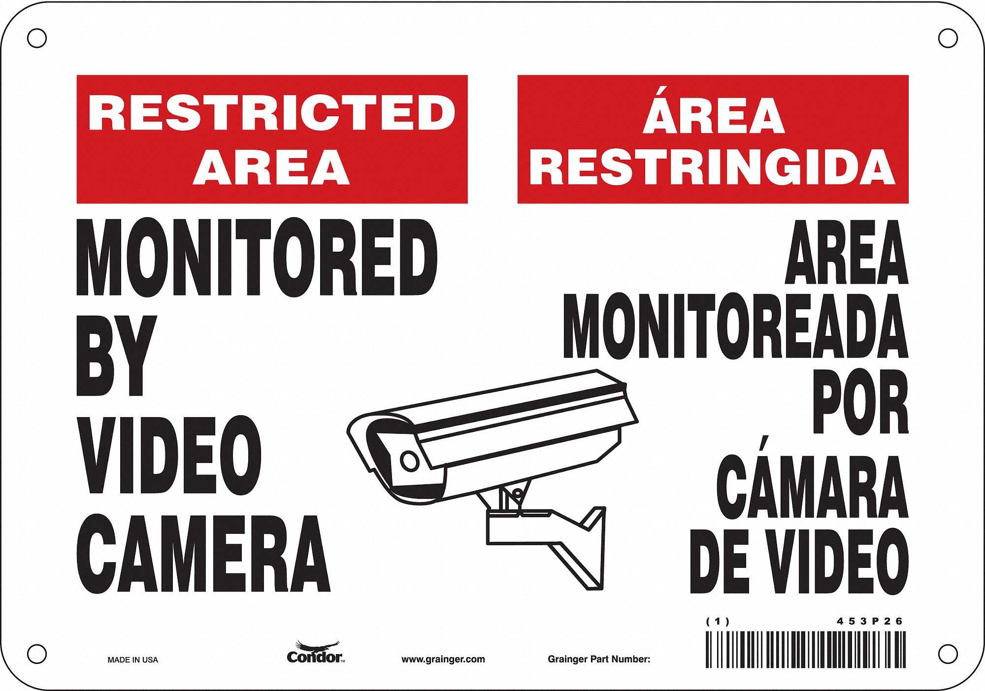 Safety Sign: Aluminum, Mounting Holes Sign Mounting, 7 in x 10 in Nominal Sign Size, 0.032 in Thick