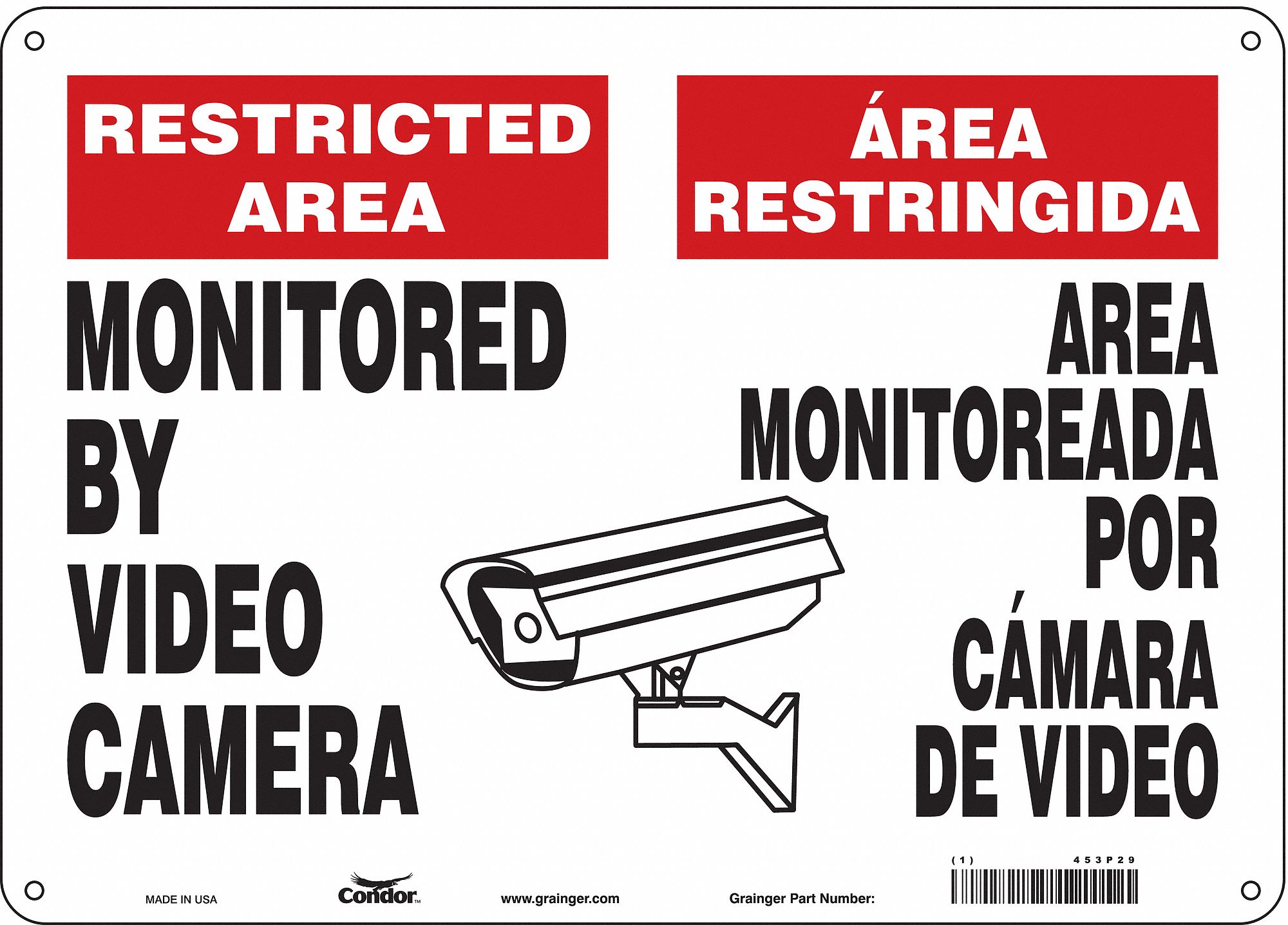 Safety Sign: Polyethylene, Mounting Holes Sign Mounting, 10 in x 14 in Nominal Sign Size