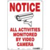 Notice All Activities Monitored By Video Camera Signs