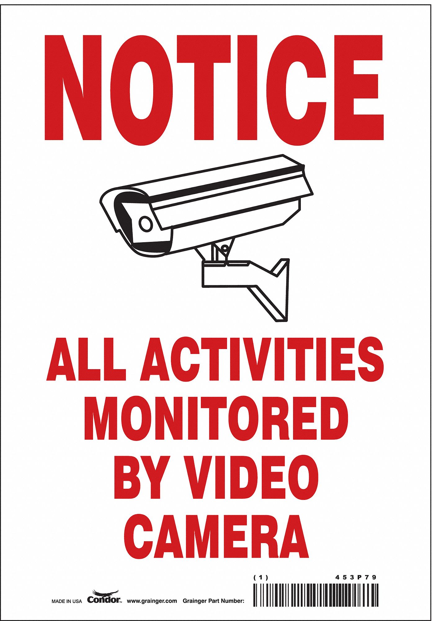 Safety Sign: Vinyl, Adhesive Sign Mounting, 10 in x 7 in Nominal Sign Size, Not Retroreflective