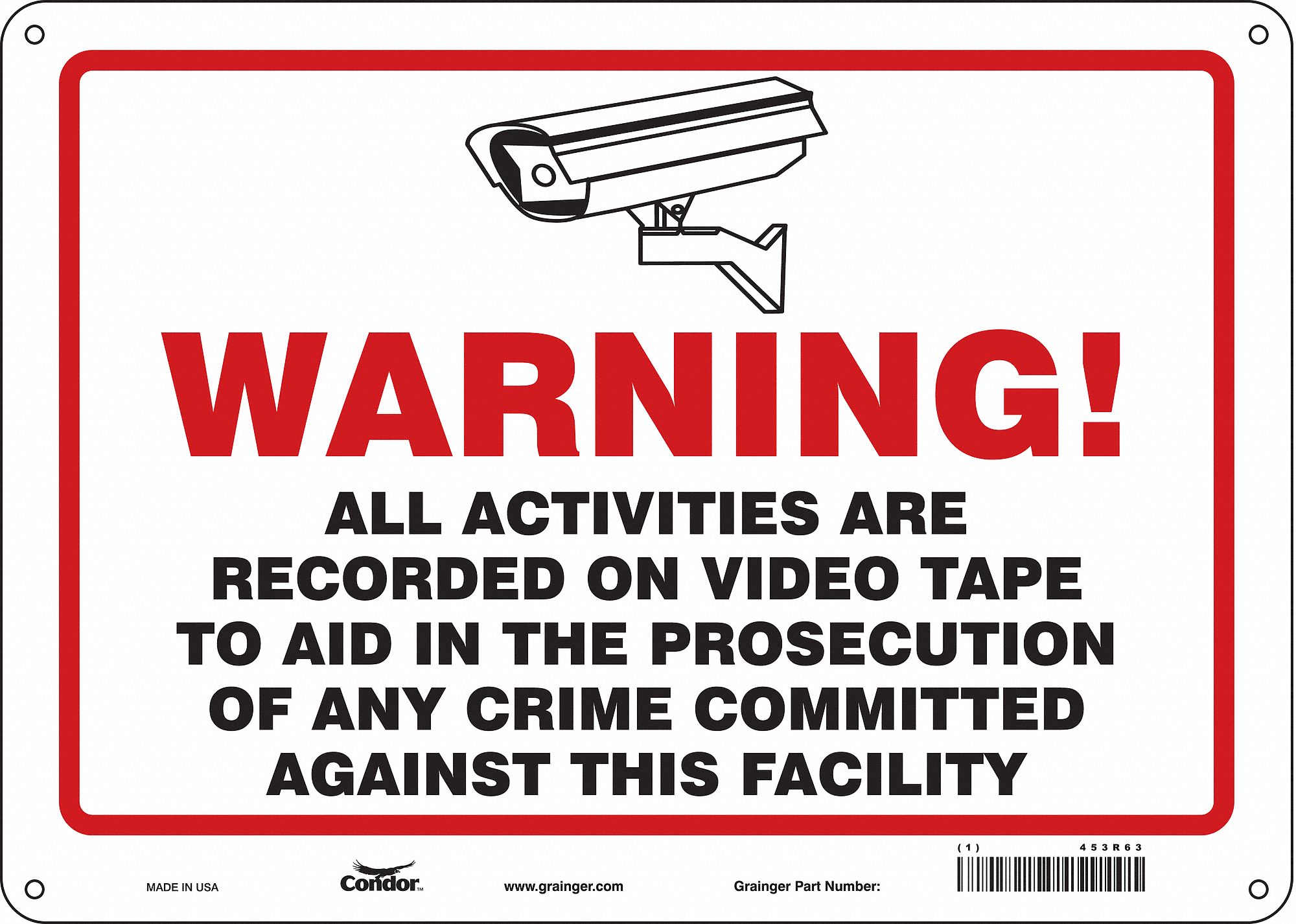 Safety Sign: Polyethylene, Mounting Holes Sign Mounting, 10 in x 14 in Nominal Sign Size, No Header