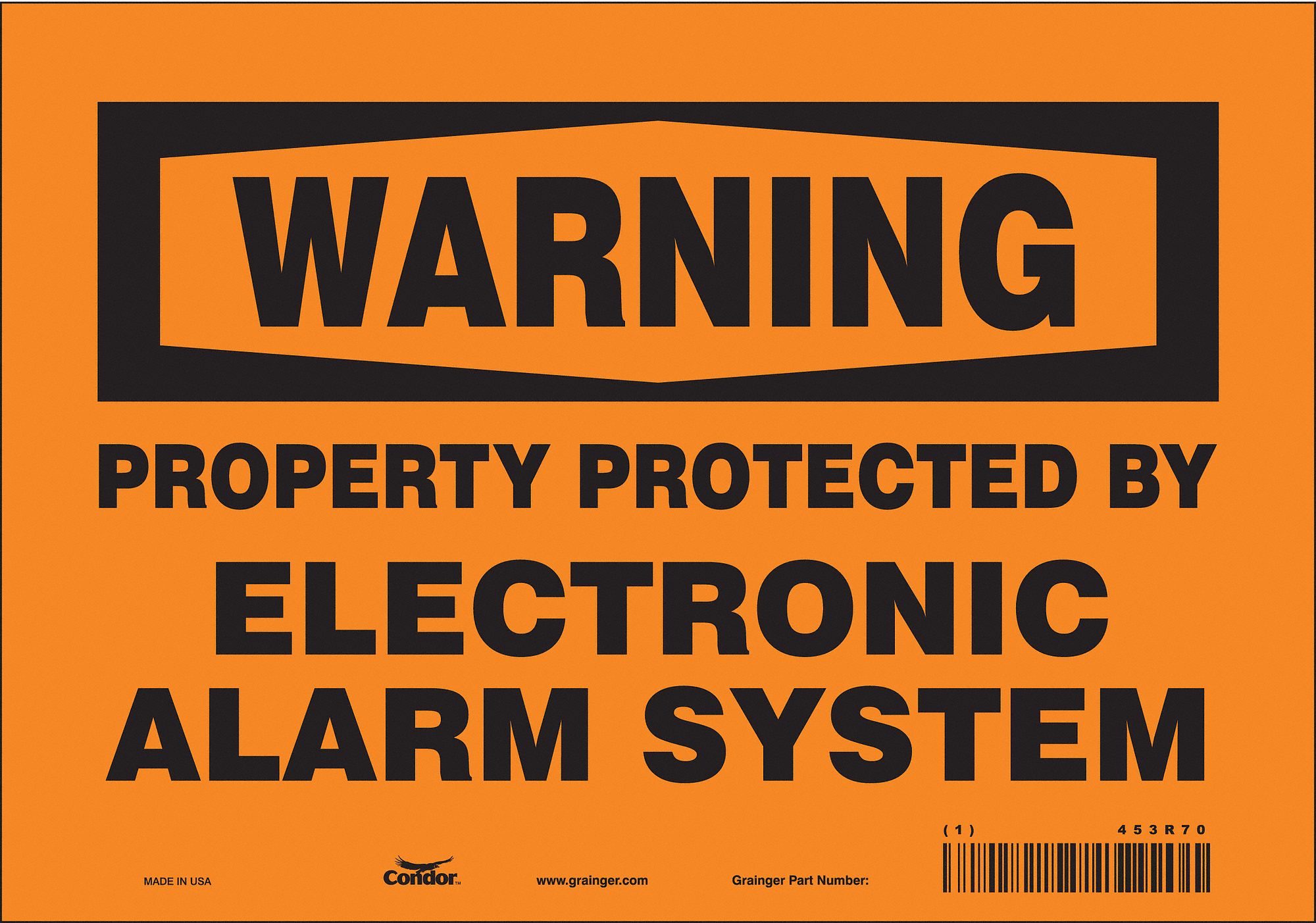 Safety Sign: Vinyl, Adhesive Sign Mounting, 7 in x 10 in Nominal Sign Size, Not Retroreflective