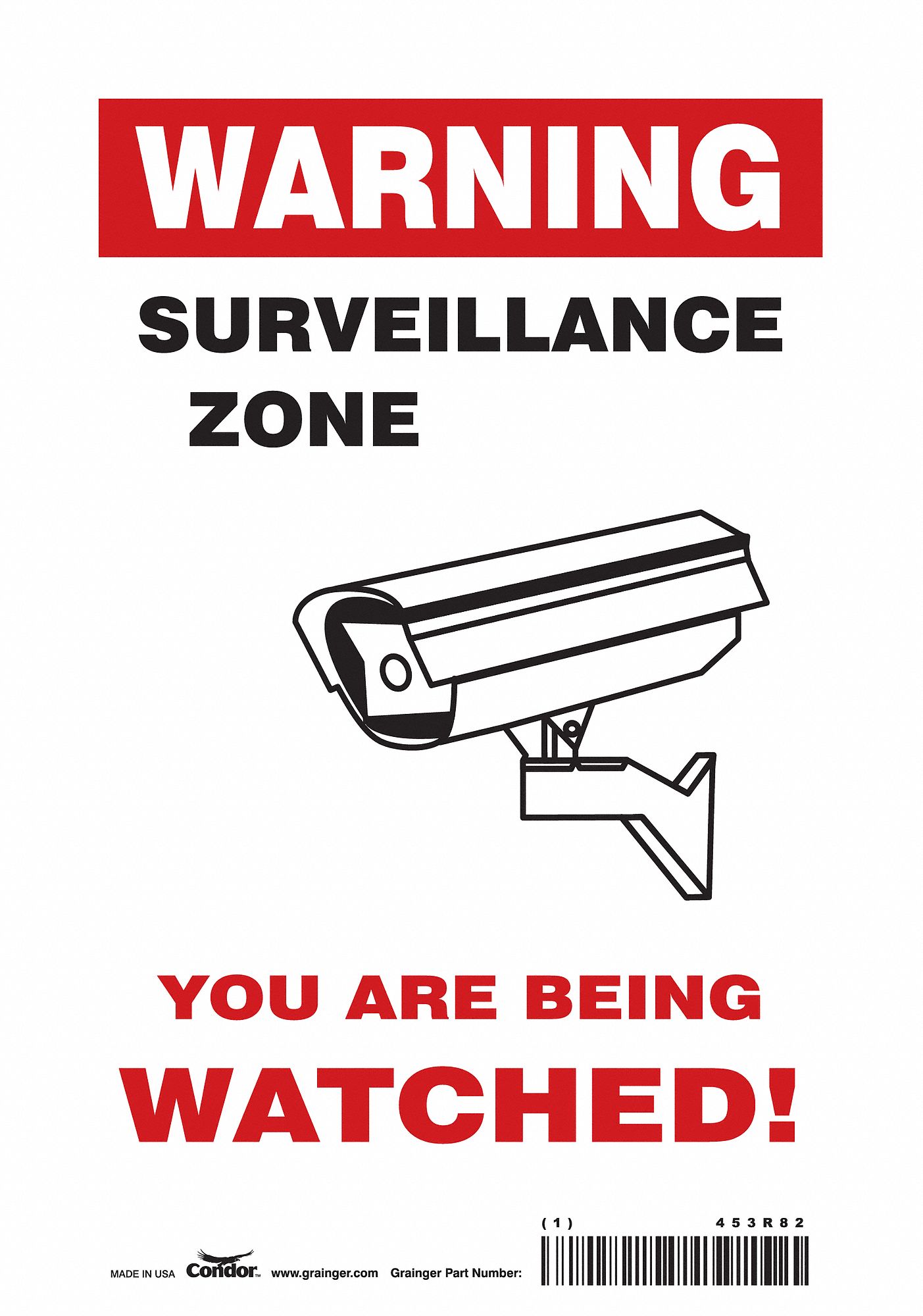 Safety Sign: Vinyl, Adhesive Sign Mounting, 10 in x 7 in Nominal Sign Size, Not Retroreflective