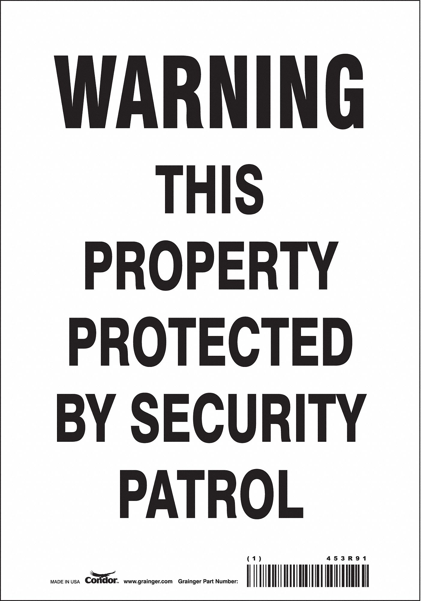 Safety Sign: Vinyl, Adhesive Sign Mounting, 10 in x 7 in Nominal Sign Size, Not Retroreflective