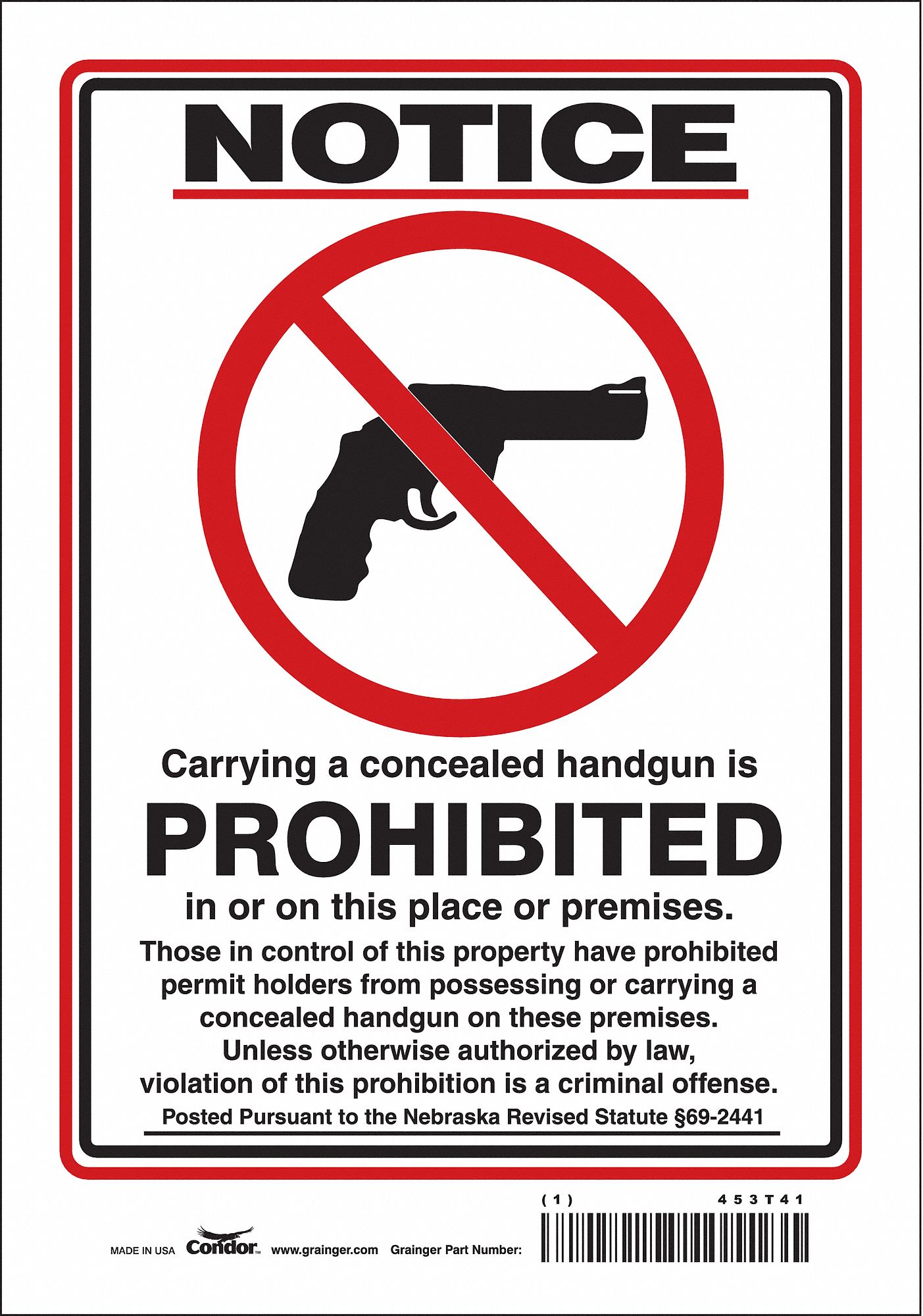 Safety Sign: Vinyl, Adhesive Sign Mounting, 10 in x 7 in Nominal Sign Size, Not Retroreflective