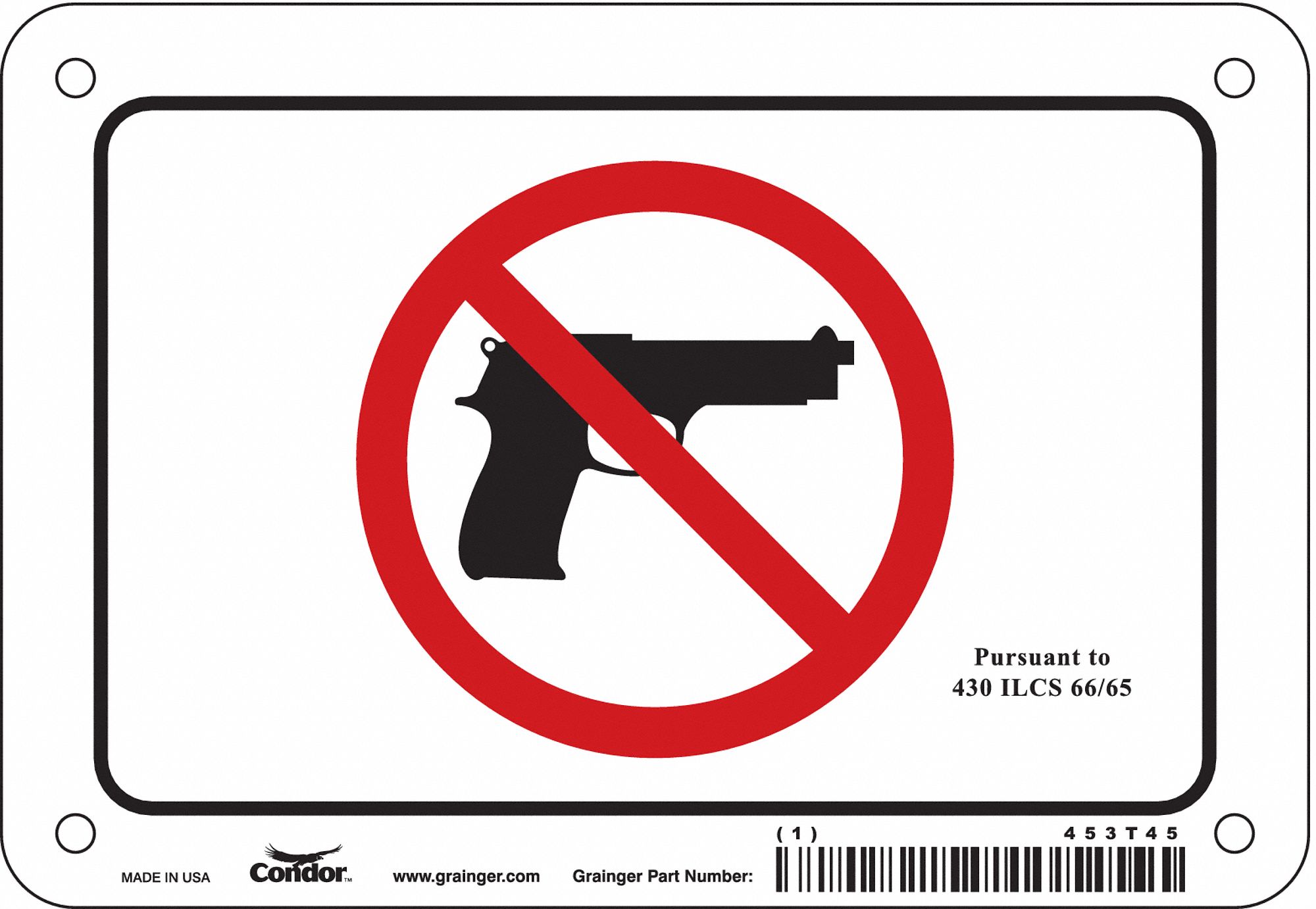 Safety Sign, 4 in x 6 in, Polyethylene