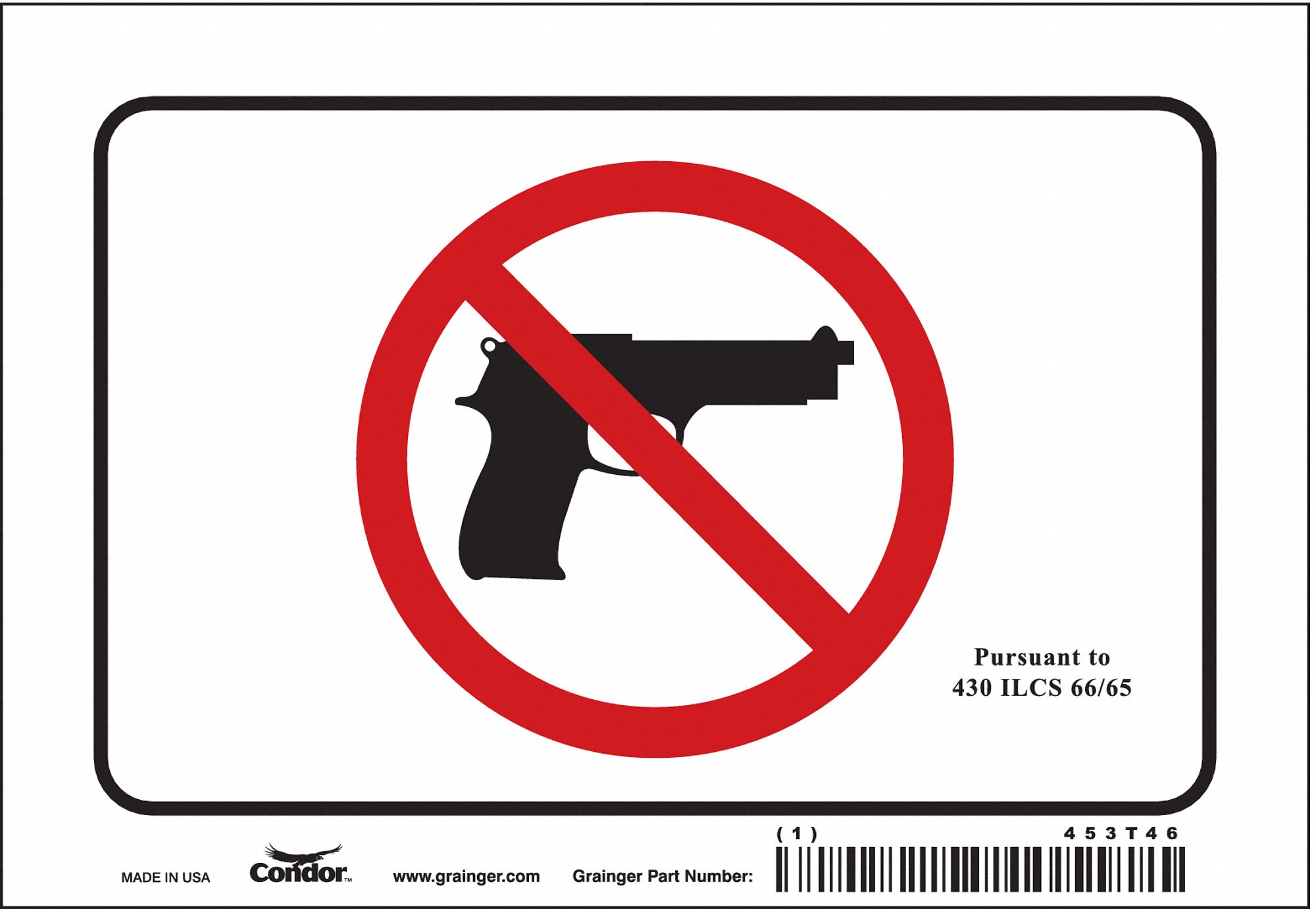 Safety Sign, 4 in x 6 in, Vinyl