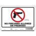 No Firearms Allowed On Premises Pursuant To 430 Ilcs 66/65 Signs