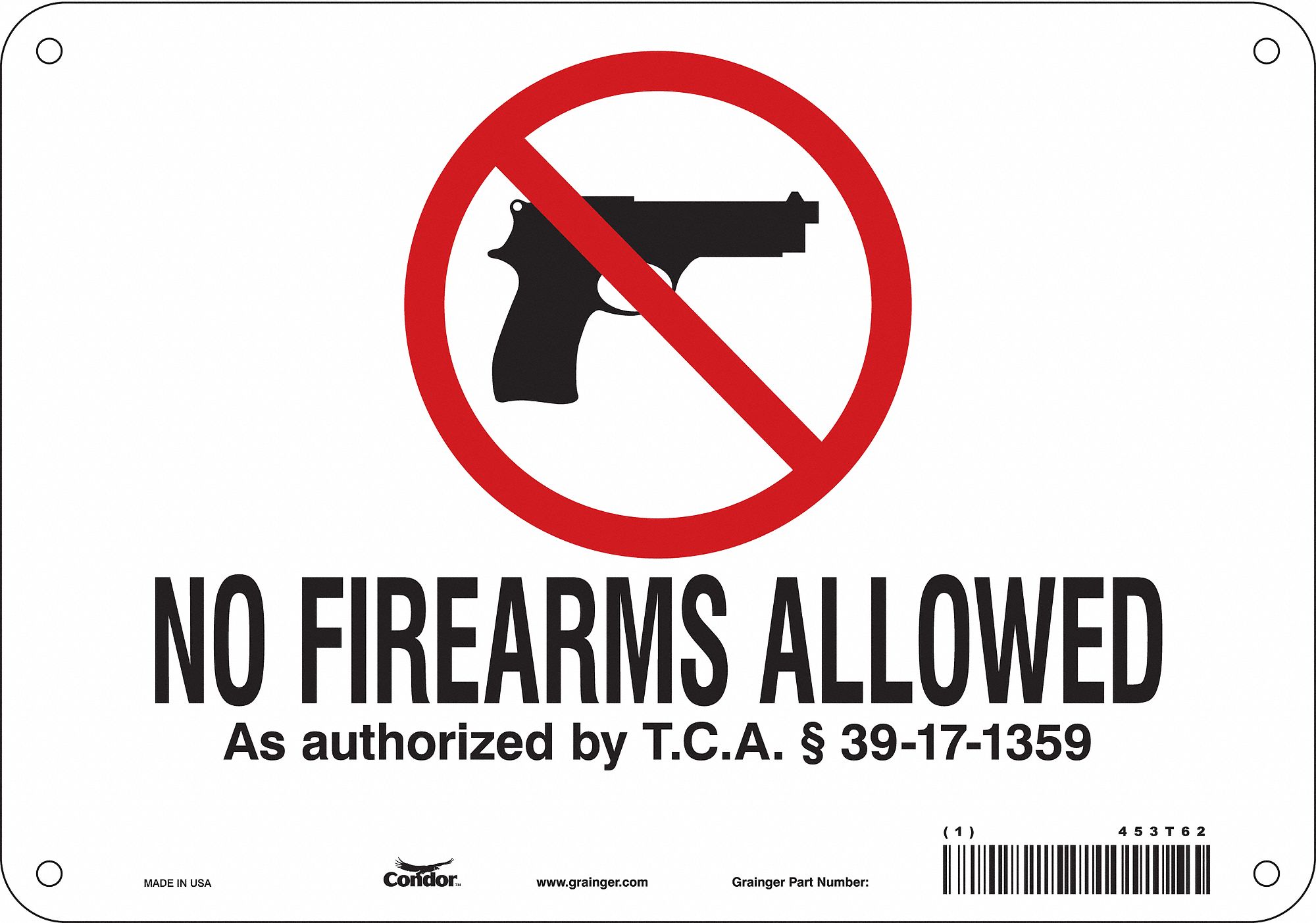 Safety Sign: Aluminum, Mounting Holes Sign Mounting, 7 in x 10 in Nominal Sign Size, 0.032 in Thick
