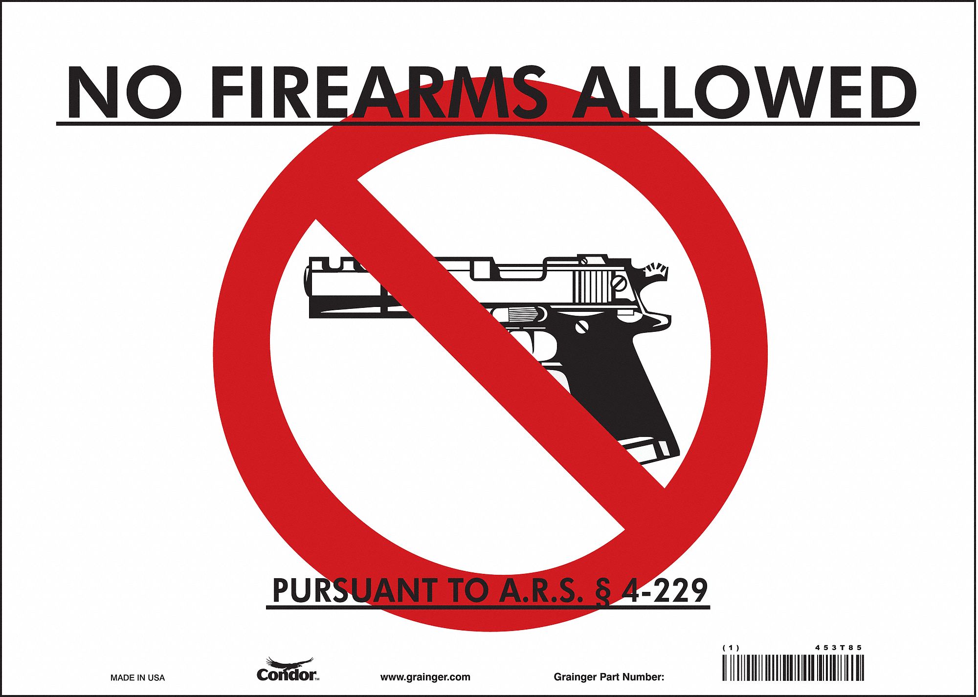 Safety Sign: Vinyl, Adhesive Sign Mounting, 10 in x 14 in Nominal Sign Size, Not Retroreflective