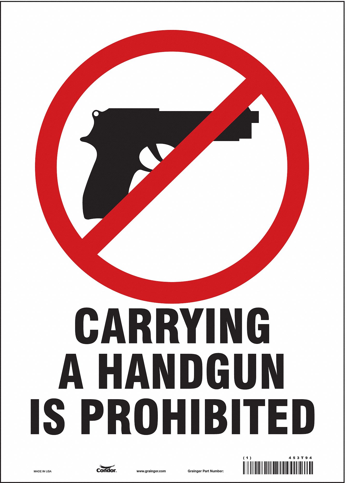 Safety Sign: Vinyl, Adhesive Sign Mounting, 14 in x 10 in Nominal Sign Size, Not Retroreflective