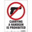 Carrying A Handgun Is Prohibited Signs