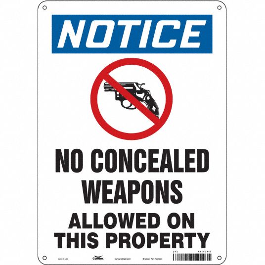 CONDOR Safety Sign: Aluminum, Mounting Holes Sign Mounting, 14 in x 10 ...