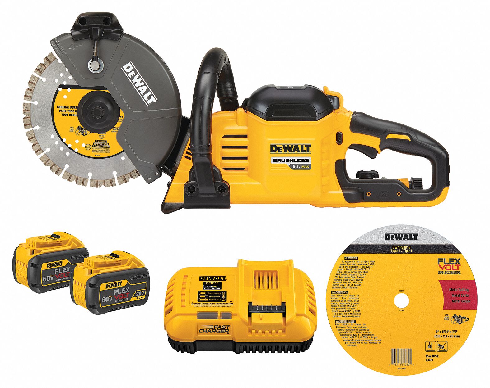 Dewalt flexvolt best sale concrete saw