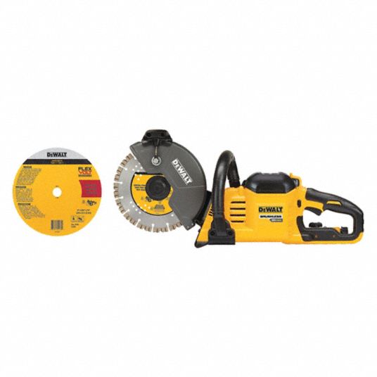 DEWALT Concrete, Masonry, Wet/Dry, Concrete Saw, 9 in Blade Dia., 7/8 in Arbor Size 453U31