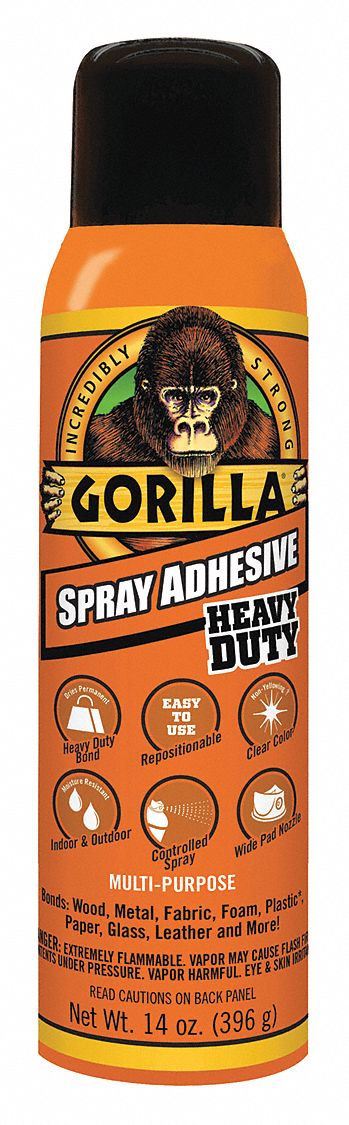 Gorilla Glue Spray Adhesive, 14 oz, Dries Clear, Each (GOR6301502