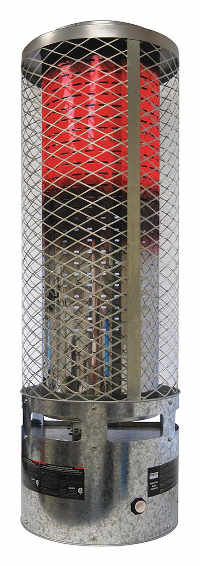 Portable Gas Floor Heater: 250, 000 BtuH Heating Capacity Output, 5, 900 sq ft Heating Area
