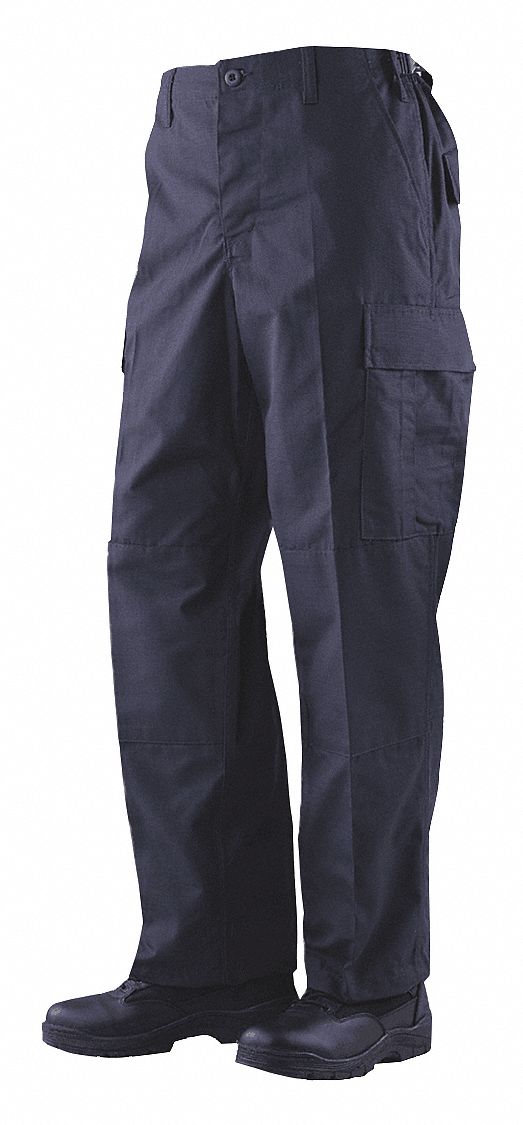 Military Pants: Size S, Navy, Fits 27 in to 31 in Waist, 35% Cotton/65% Polyester Material