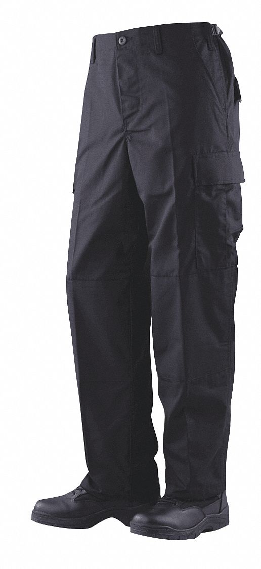 Military Pants: Size 2XL, Black, Fits 43 in to 47 in Waist, BDU