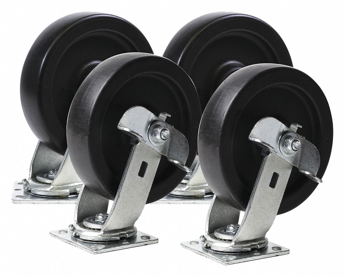 Caster Kit, Replacement, For 40JJ49, PK4