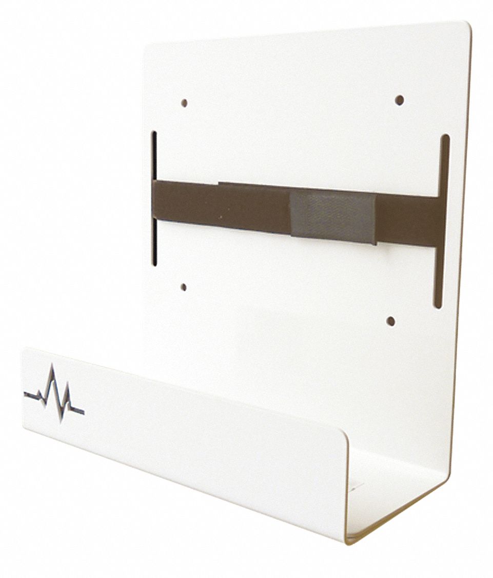 Defibrillator Storage Cabinet: Defibrillator Storage Cabinet, Alarm Not Included, Steel, White