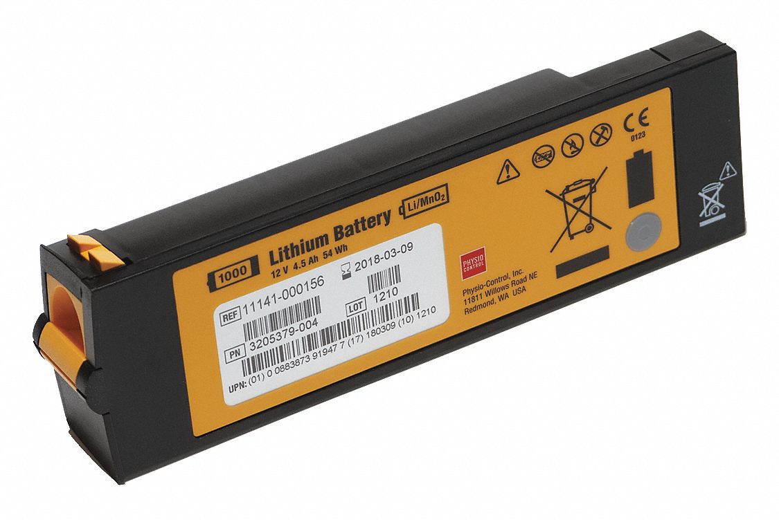 Battery: Li-MnO2, 99425-000023/99425-000025, AED Non-Rechargeable Battery