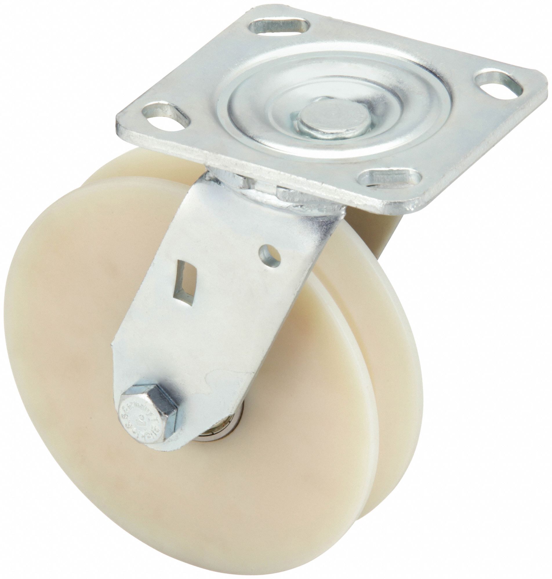 GRAINGER APPROVED VGroove TrackWheel Plate Caster 6 in Wheel Dia