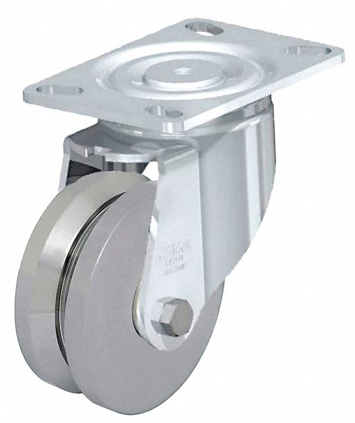 V-Groove Track-Wheel Plate Caster Swivel