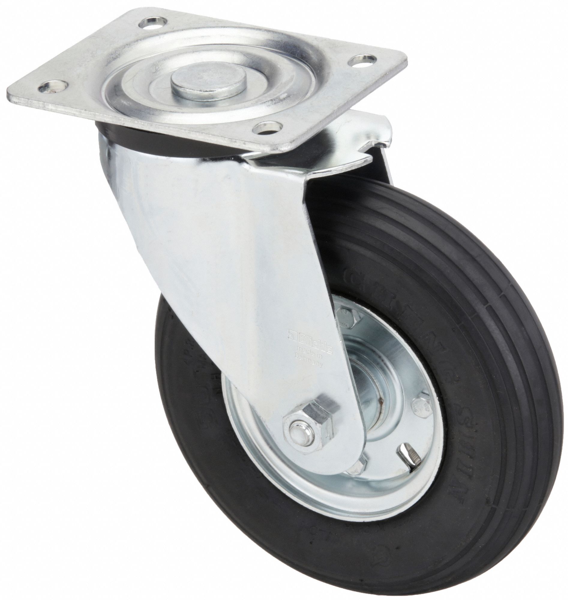 PLATE CASTER, WITH PNEUMATIC WHEELS, SWIVEL, 165 LB CAPACITY
