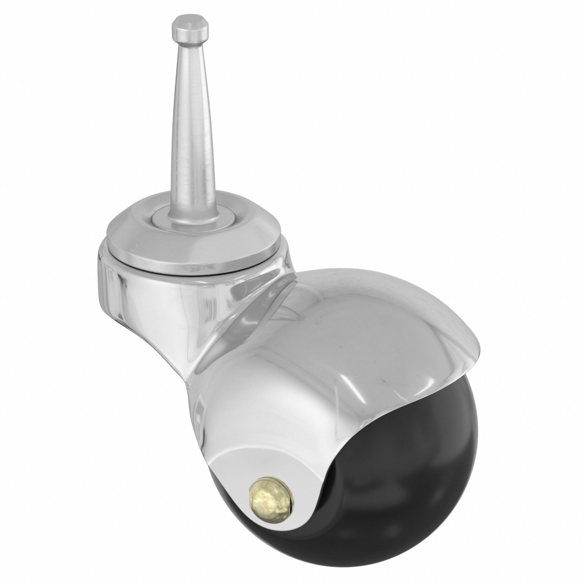 2 in Wheel Dia., 80 lb, BallWheel GripNeck Stem Caster 454N47P4S