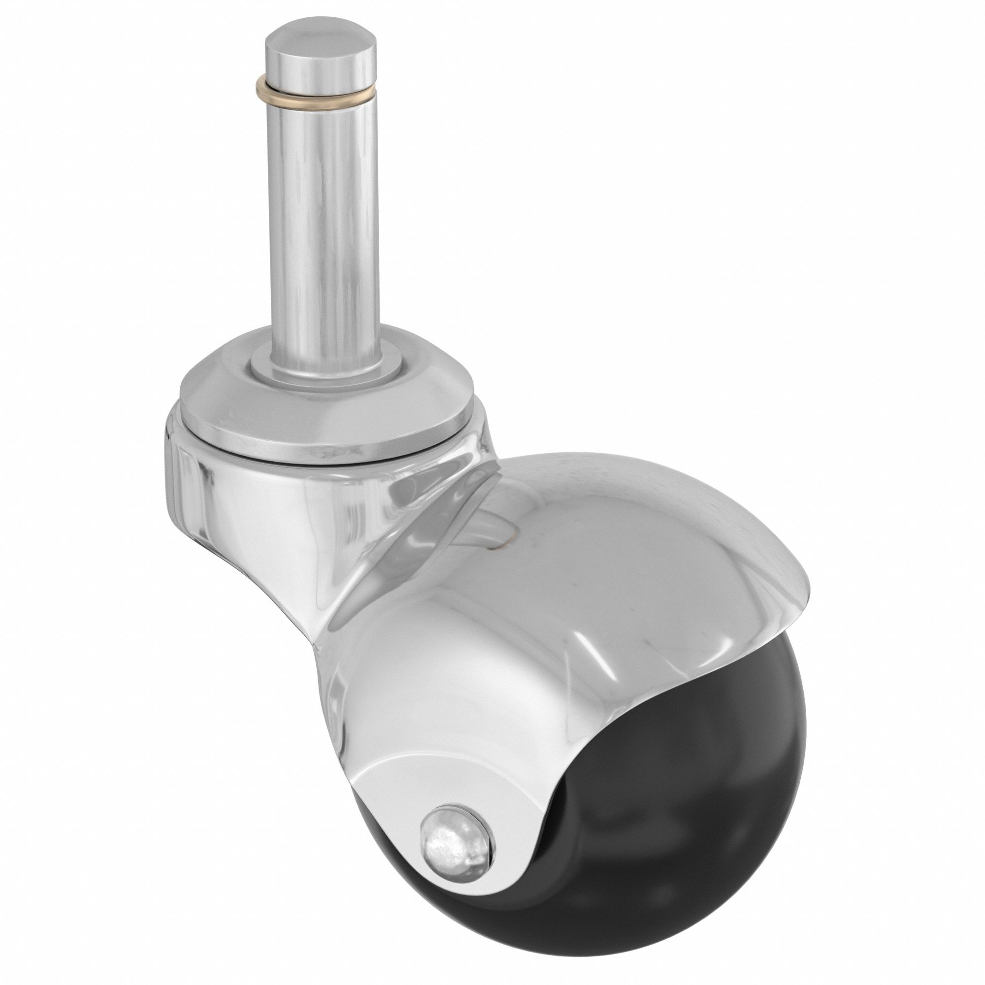 Stem Caster: Swivel, No Brake, 2 in Wheel Dia., 2 in Wheel Wd, 2 5/8 in Mounting Ht