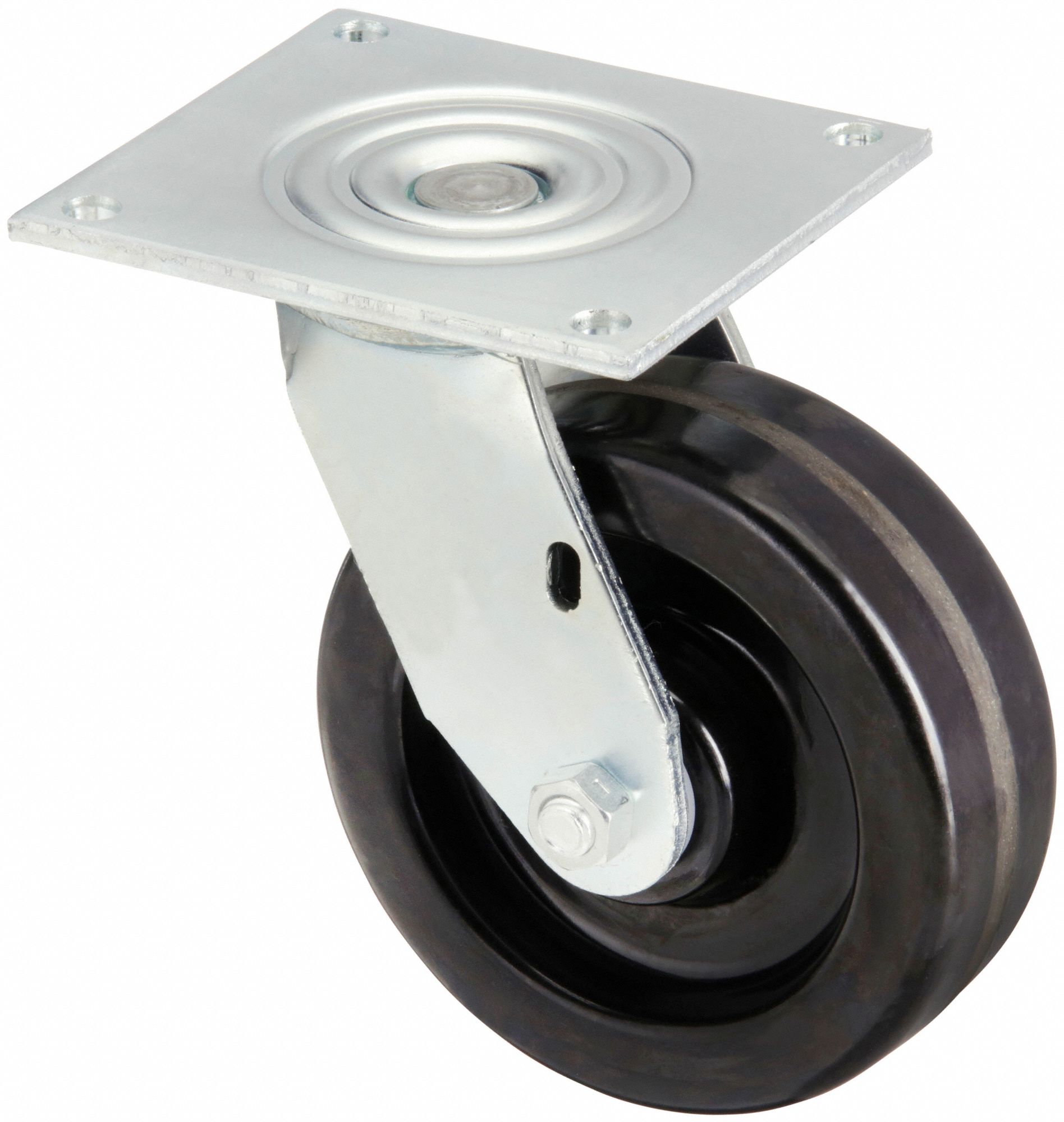 Plate Caster, Swivel, Phenolic, 7 1/2"H