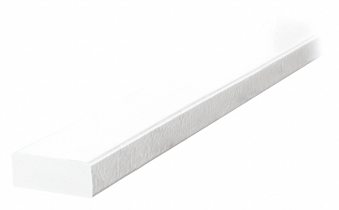 Surface Guard: Polyurethane Foam, Flat Shape, 197 in Overall Lg, 0.8 in Overall Thick, White