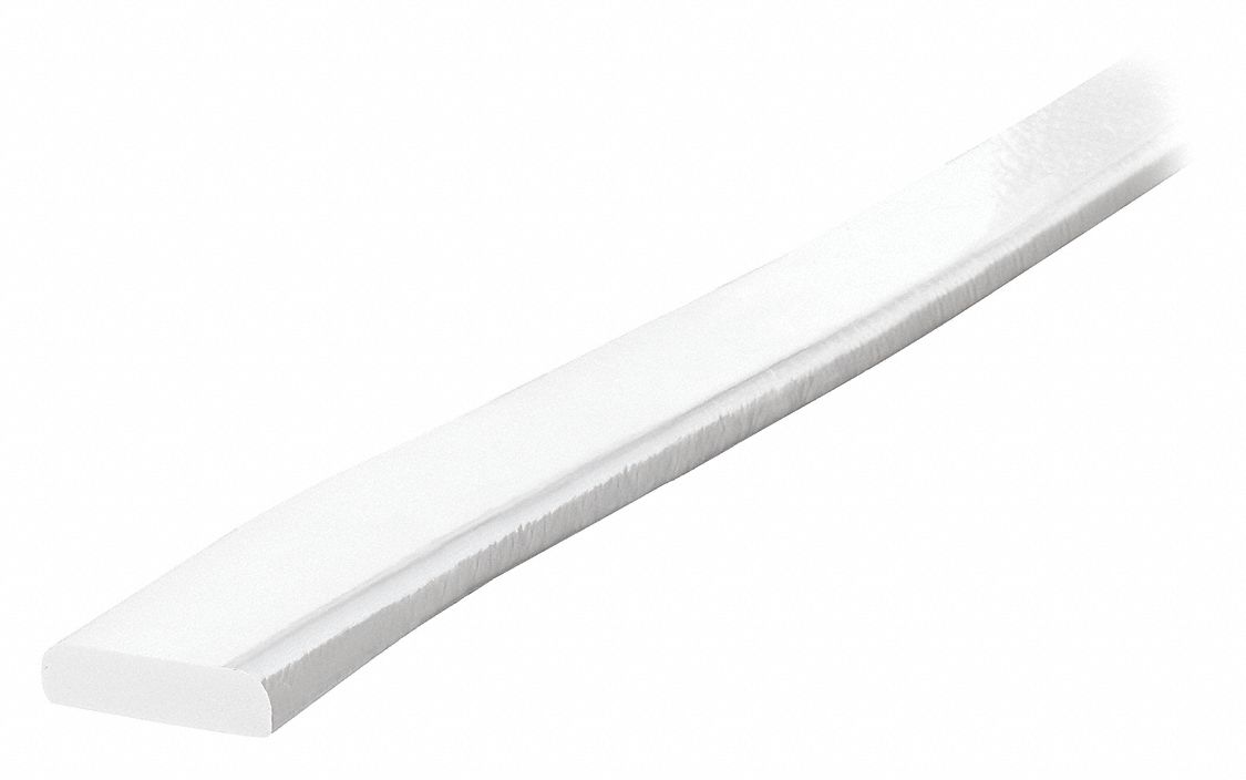 Surface Guard: Polyurethane Foam, Flat Shape, 197 in Overall Lg, 0.4 in Overall Thick, White