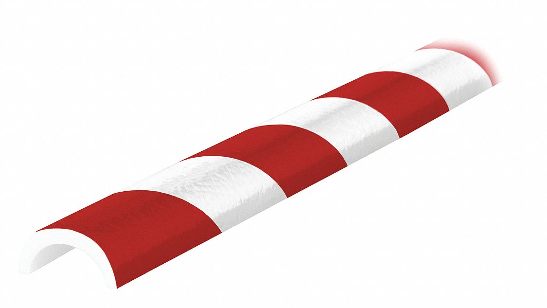 Radius Corner Guard: Polyurethane Foam, Round Shape, 197 in Overall Lg, 0.4 in Overall Thick