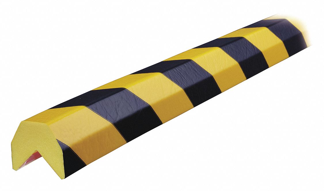 Corner Guard: Polyurethane Foam, Pentagon Shape, 197 in Overall Lg, 0.8 in Overall Thick, Adhesive