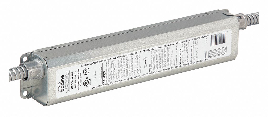 LED Emergency Driver: 7.5 W Max. Bulb Watts, 120 to 277V AC, 1 Bulbs Supported