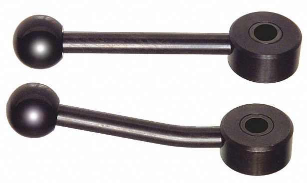 Adjustable Handle: Steel, 1/2"-13 Thread, 5.16 in Lg