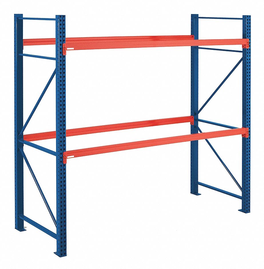 STEEL KING, 102 in x 42 in x 8 ft, 12 ga Beams, Pallet Rack Starter